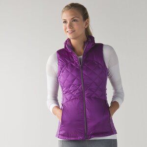 Lululemon Women's Tender Violet Down For A Run Slim Full-Zip Puffer Vest Size 6